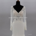 Beaded Crystal Lace Sweetheart Luxury Mermaid Bridal Wedding Dress with Detachable Train